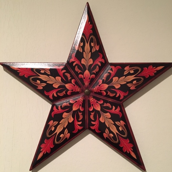 Antique Wooden Stars Wall Decor - Picture 1 of 3